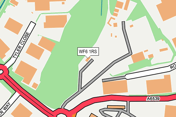 WF6 1RS map - OS OpenMap – Local (Ordnance Survey)