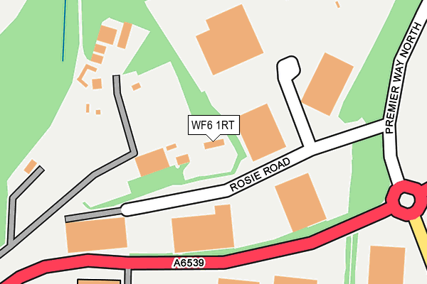 WF6 1RT map - OS OpenMap – Local (Ordnance Survey)