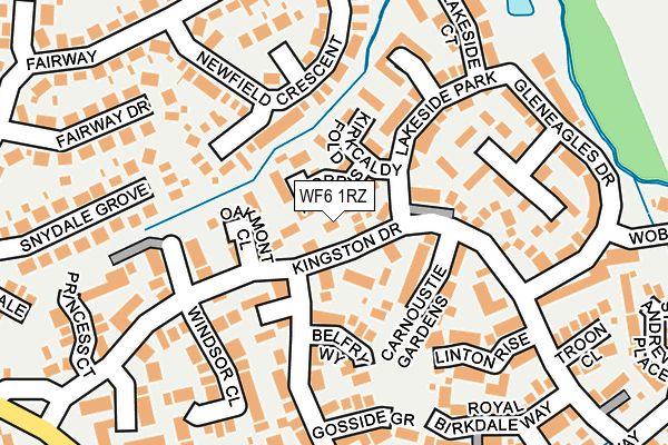 WF6 1RZ map - OS OpenMap – Local (Ordnance Survey)