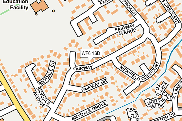 WF6 1SD map - OS OpenMap – Local (Ordnance Survey)