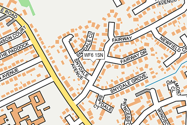 WF6 1SN map - OS OpenMap – Local (Ordnance Survey)