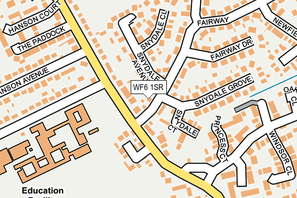 WF6 1SR map - OS OpenMap – Local (Ordnance Survey)