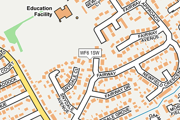 WF6 1SW map - OS OpenMap – Local (Ordnance Survey)