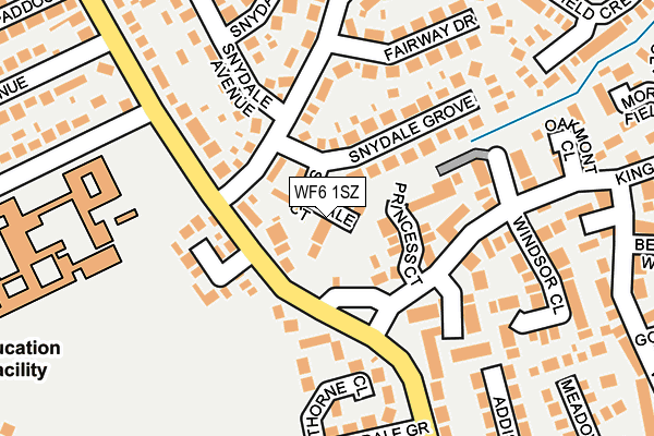 WF6 1SZ map - OS OpenMap – Local (Ordnance Survey)