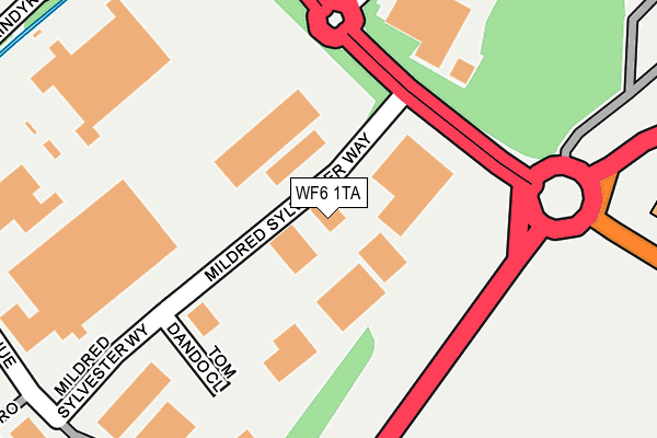 WF6 1TA map - OS OpenMap – Local (Ordnance Survey)