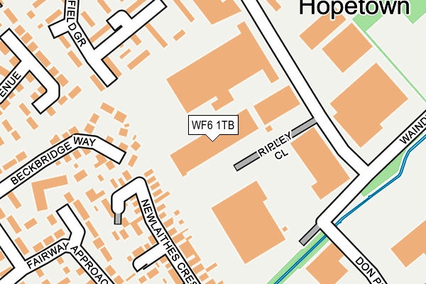 WF6 1TB map - OS OpenMap – Local (Ordnance Survey)