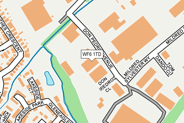 WF6 1TD map - OS OpenMap – Local (Ordnance Survey)