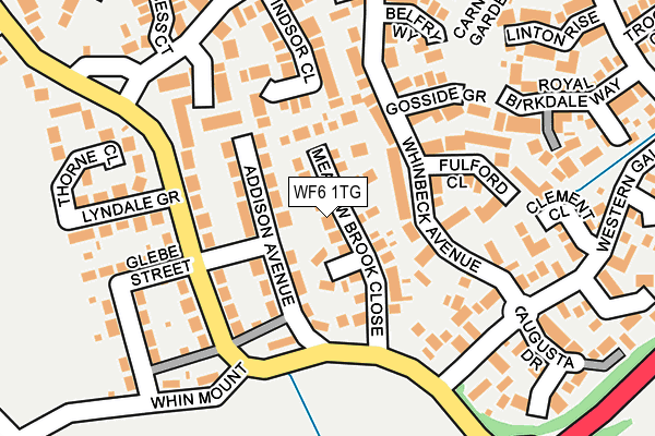 WF6 1TG map - OS OpenMap – Local (Ordnance Survey)