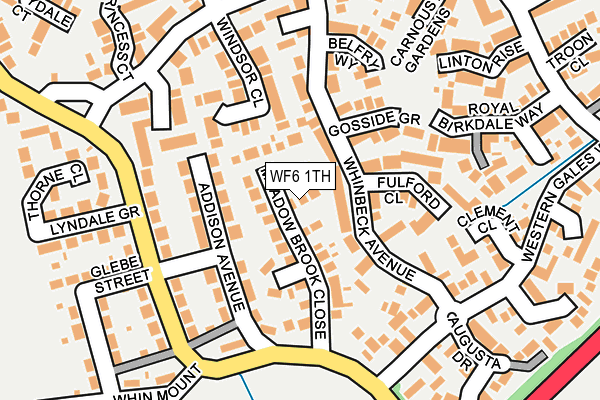WF6 1TH map - OS OpenMap – Local (Ordnance Survey)