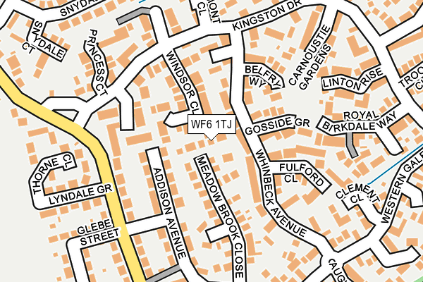 WF6 1TJ map - OS OpenMap – Local (Ordnance Survey)