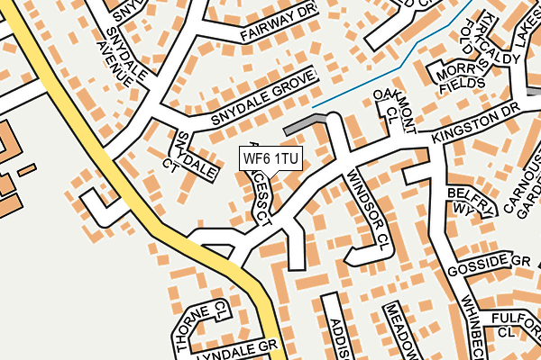 WF6 1TU map - OS OpenMap – Local (Ordnance Survey)