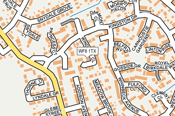 WF6 1TX map - OS OpenMap – Local (Ordnance Survey)