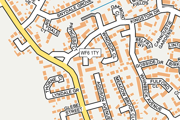 WF6 1TY map - OS OpenMap – Local (Ordnance Survey)