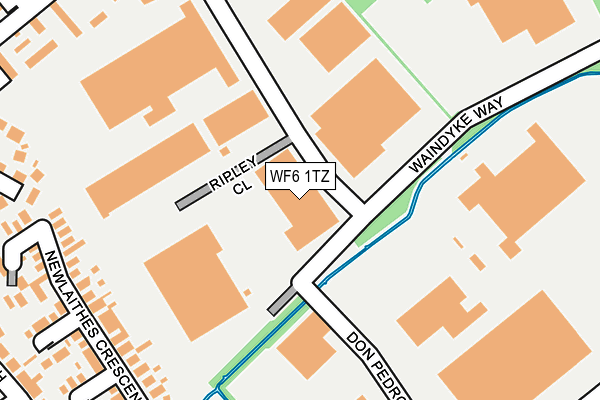 WF6 1TZ map - OS OpenMap – Local (Ordnance Survey)