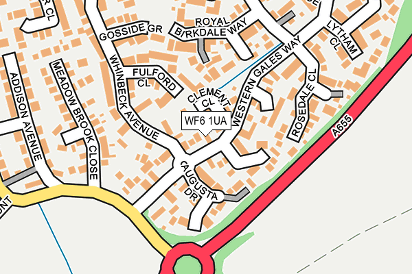 WF6 1UA map - OS OpenMap – Local (Ordnance Survey)