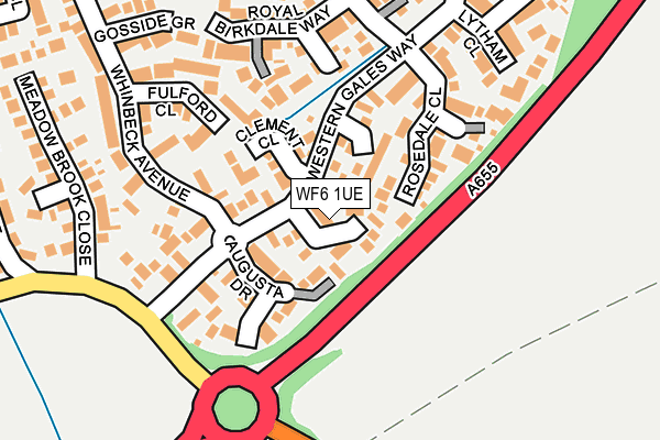 WF6 1UE map - OS OpenMap – Local (Ordnance Survey)