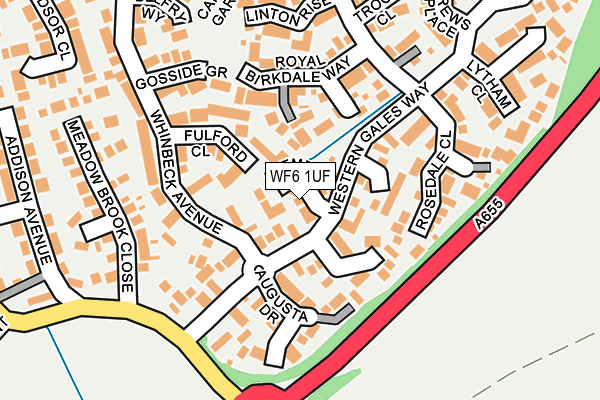 WF6 1UF map - OS OpenMap – Local (Ordnance Survey)