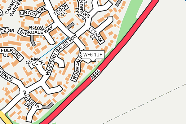WF6 1UH map - OS OpenMap – Local (Ordnance Survey)