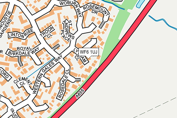 WF6 1UJ map - OS OpenMap – Local (Ordnance Survey)