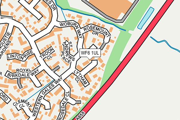 WF6 1UL map - OS OpenMap – Local (Ordnance Survey)