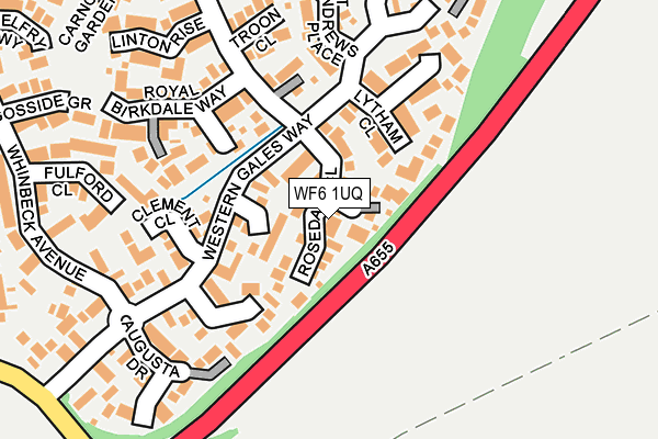 WF6 1UQ map - OS OpenMap – Local (Ordnance Survey)