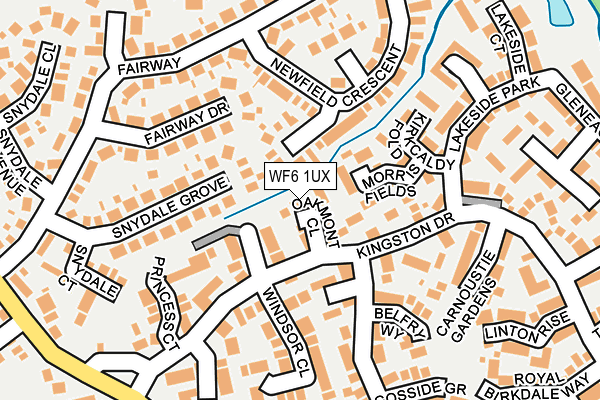 WF6 1UX map - OS OpenMap – Local (Ordnance Survey)