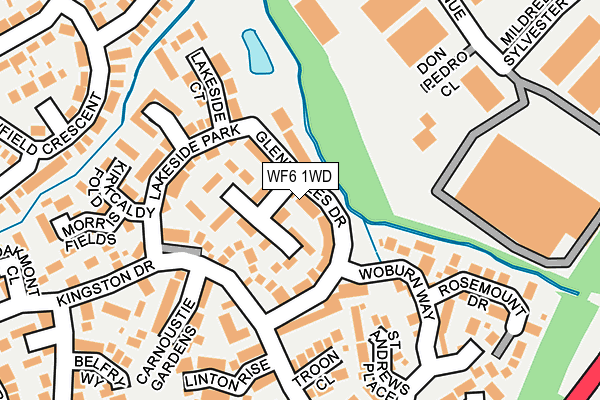 WF6 1WD map - OS OpenMap – Local (Ordnance Survey)
