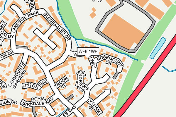 WF6 1WE map - OS OpenMap – Local (Ordnance Survey)