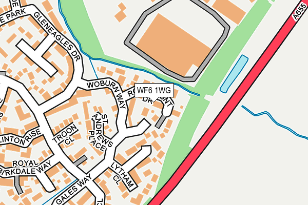WF6 1WG map - OS OpenMap – Local (Ordnance Survey)