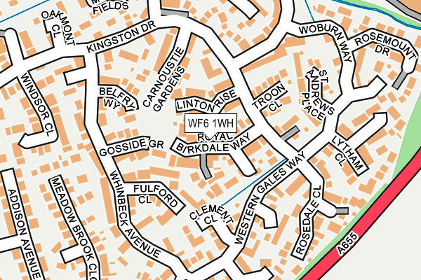 WF6 1WH map - OS OpenMap – Local (Ordnance Survey)