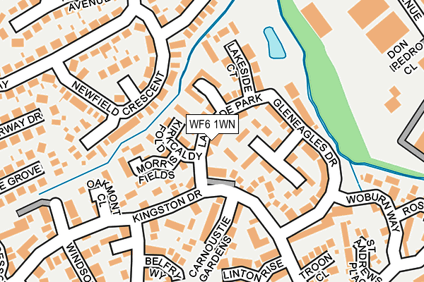 WF6 1WN map - OS OpenMap – Local (Ordnance Survey)