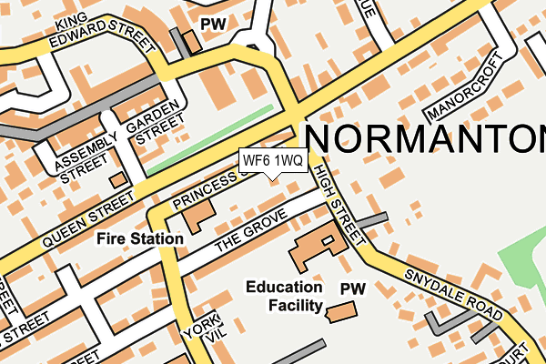 WF6 1WQ map - OS OpenMap – Local (Ordnance Survey)