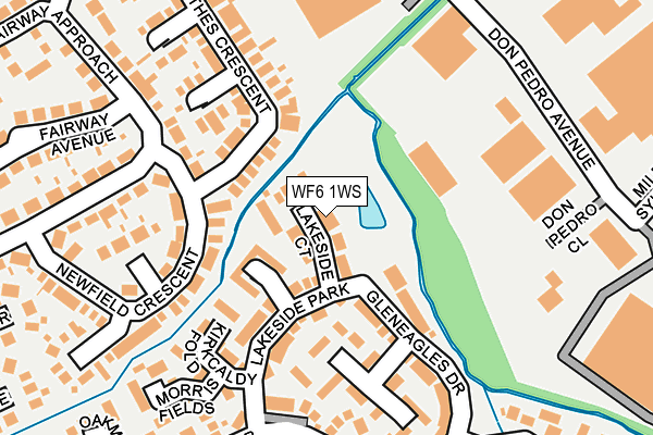 WF6 1WS map - OS OpenMap – Local (Ordnance Survey)