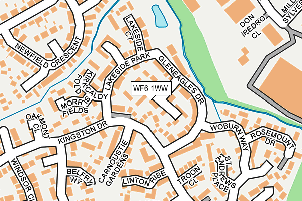WF6 1WW map - OS OpenMap – Local (Ordnance Survey)
