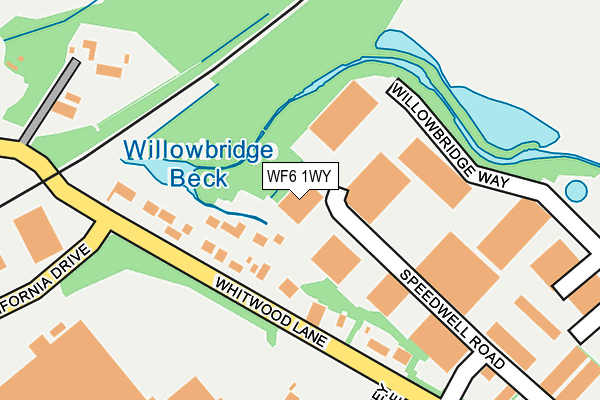 WF6 1WY map - OS OpenMap – Local (Ordnance Survey)