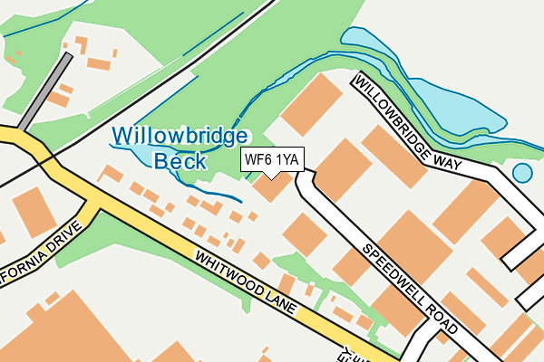 WF6 1YA map - OS OpenMap – Local (Ordnance Survey)