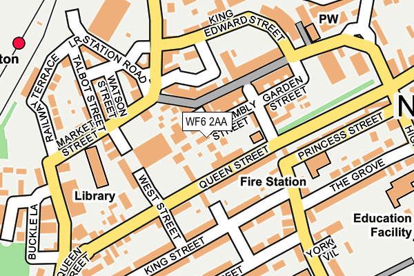 WF6 2AA map - OS OpenMap – Local (Ordnance Survey)