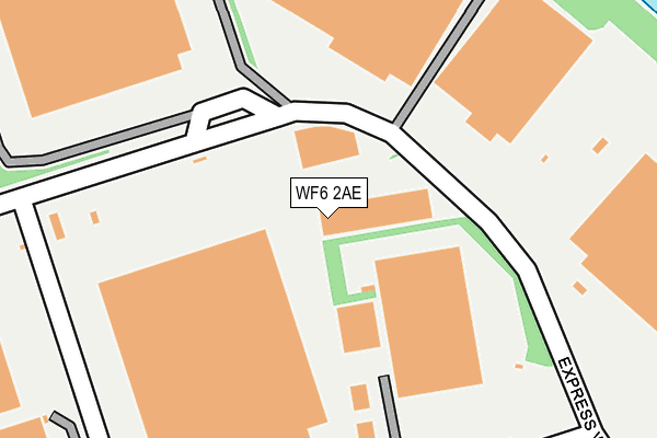 WF6 2AE map - OS OpenMap – Local (Ordnance Survey)