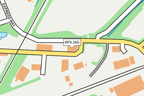 WF6 2AG map - OS OpenMap – Local (Ordnance Survey)