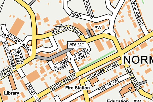 WF6 2AQ map - OS OpenMap – Local (Ordnance Survey)