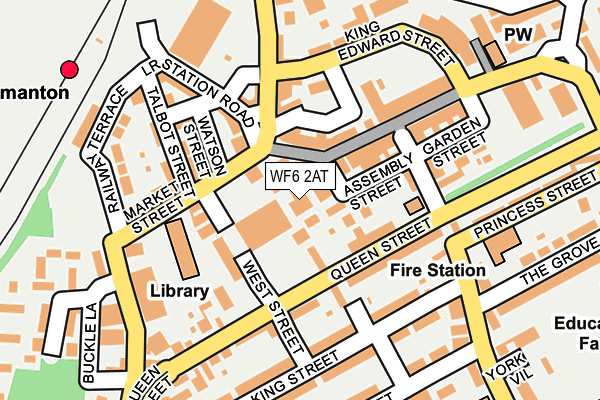 WF6 2AT map - OS OpenMap – Local (Ordnance Survey)