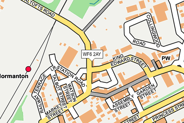 WF6 2AY map - OS OpenMap – Local (Ordnance Survey)
