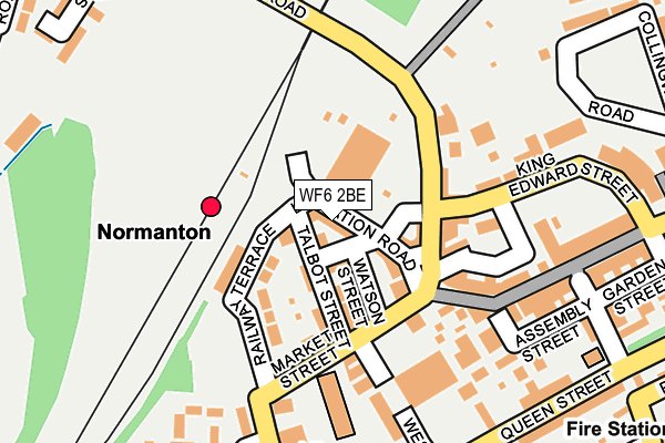 WF6 2BE map - OS OpenMap – Local (Ordnance Survey)