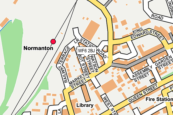 WF6 2BJ map - OS OpenMap – Local (Ordnance Survey)