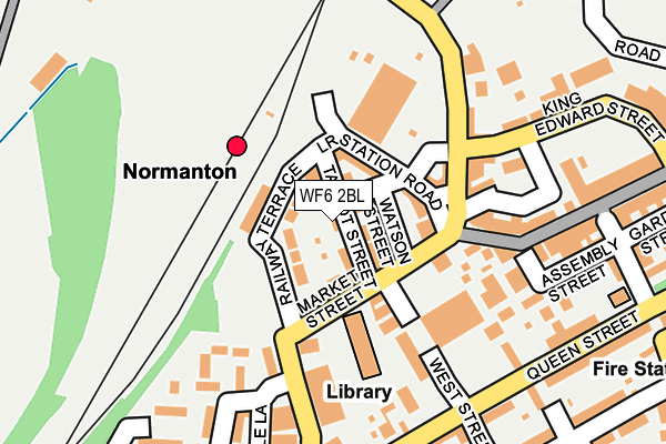 Map of PIZZA MAN NORMANTON LTD at local scale