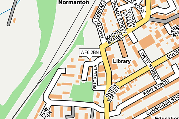 WF6 2BN map - OS OpenMap – Local (Ordnance Survey)