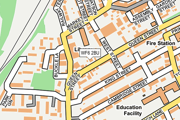 WF6 2BU map - OS OpenMap – Local (Ordnance Survey)