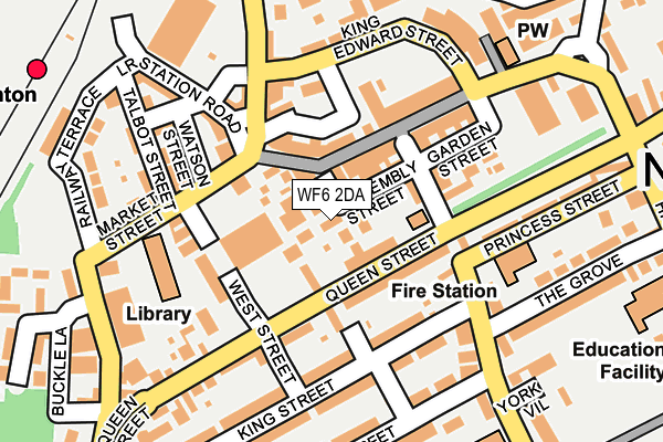 WF6 2DA map - OS OpenMap – Local (Ordnance Survey)