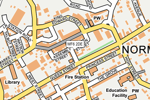 WF6 2DE map - OS OpenMap – Local (Ordnance Survey)
