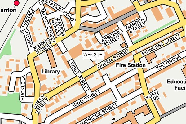 WF6 2DH map - OS OpenMap – Local (Ordnance Survey)